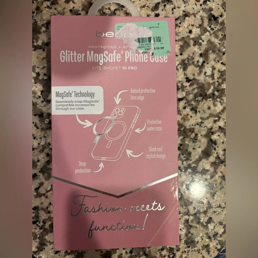 bebe Sparkling Pink Glitter Phone Case